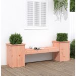 Banchetă cu jardiniere, 184,5x39,5x56,5 cm, lemn masiv Douglas GartenMobel Dekor