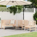 Set mobilier de grădină, 3 piese, lemn masiv de pin GartenMobel Dekor
