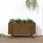 Strat înălțat de grădină maro miere 101x50x57 cm lemn masiv pin GartenMobel Dekor