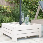 Mască pentru suport de umbrelă, alb, lemn masiv de pin GartenMobel Dekor