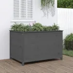 Strat înălțat de grădină, gri, 119,5x82,5x78 cm, lemn masiv pin GartenMobel Dekor