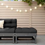 Taburet de grădină, gri, lemn masiv de pin GartenMobel Dekor