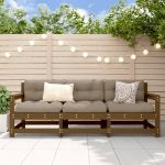 Set mobilier de grădină, 3 piese, maro miere, lemn masiv de pin GartenMobel Dekor