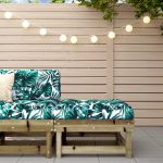 Taburet de grădină cu pernă, lemn de pin tratat GartenMobel Dekor