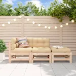 Set mobilier de grădină, 3 piese, lemn masiv de pin GartenMobel Dekor