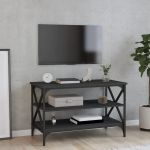 Comodă TV, negru, 80x40x50 cm, lemn prelucrat GartenMobel Dekor