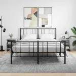 Noptiere, 2 buc., gri beton, 40x30x50 cm, lemn compozit GartenMobel Dekor