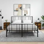 Noptiere, 2 buc., stejar fumuriu, 40x35x50 cm, lemn compozit GartenMobel Dekor