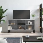 Comodă TV, gri beton, 103,5x30x50 cm, lemn compozit GartenMobel Dekor