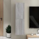 Dulap TV montat pe perete, gri sonoma, 30,5x30x110 cm GartenMobel Dekor