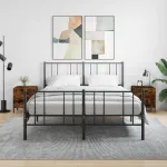 Noptiere, 2 buc., stejar fumuriu, 40x35x47,5 cm, lemn compozit GartenMobel Dekor