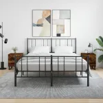 Noptiere, 2 buc., stejar fumuriu, 40x35x47,5 cm, lemn compozit GartenMobel Dekor