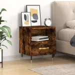 Noptieră, stejar fumuriu, 40x35x47,5 cm, lemn compozit GartenMobel Dekor