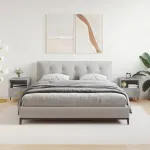 Noptiere, 2 buc., gri beton, 40x35x47,5 cm, lemn compozit GartenMobel Dekor