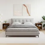 Noptiere, 2 buc., stejar fumuriu, 40x35x47,5 cm, lemn compozit GartenMobel Dekor