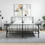 Noptiere, 2 buc., gri beton, 40x35x47,5 cm, lemn compozit GartenMobel Dekor