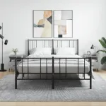 Noptiere, 2 buc., gri beton, 40x35x47,5 cm, lemn compozit GartenMobel Dekor