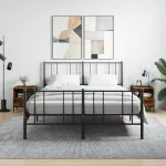 Noptiere, 2 buc., stejar fumuriu, 40x35x47,5 cm, lemn compozit GartenMobel Dekor