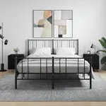 Noptiere, 2 buc., negru, 40x40x50 cm, lemn compozit GartenMobel Dekor