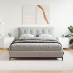 Noptiere, 2 buc., alb, 40x40x50 cm, lemn compozit GartenMobel Dekor