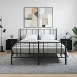 Noptiere, 2 buc., negru, 40x40x50 cm, lemn compozit GartenMobel Dekor