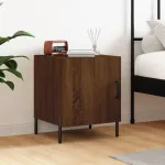 Noptieră, stejar maro, 40x40x50 cm, lemn compozit GartenMobel Dekor