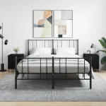 Noptiere, 2 buc., negru, 40x40x50 cm, lemn compozit GartenMobel Dekor