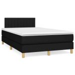 Pat box spring cu saltea, negru, 120x190 cm, catifea GartenMobel Dekor