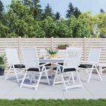Perne de scaun, 6 buc., negru, 40x40x7 cm, textil oxford GartenMobel Dekor