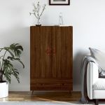 Dulap înalt, stejar maro, 69,5x31x115 cm, lemn prelucrat GartenMobel Dekor