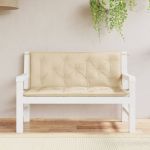 Perne bancă de grădină 2 buc., bej, 120x50x7cm, țesătură oxford GartenMobel Dekor
