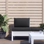 Perne de canapea din paleți, 2 buc., negru, material textil GartenMobel Dekor