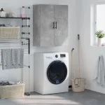 Dulap cu montaj pe perete, gri beton, 69,5x34x90 cm GartenMobel Dekor