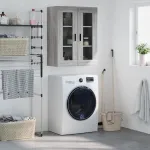 Dulap montat pe perete, gri sonoma, 69,5x34x90 cm GartenMobel Dekor