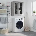 Dulap montat pe perete, gri sonoma, 69,5x34x90 cm GartenMobel Dekor