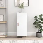 Servantă, alb, 34,5x34x90 cm, lemn compozit GartenMobel Dekor