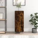 Servantă, stejar fumuriu, 34,5x34x90 cm, lemn compozit GartenMobel Dekor