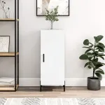 Servantă, alb, 34,5x34x90 cm, lemn compozit GartenMobel Dekor
