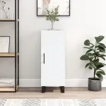 Servantă, alb, 34,5x34x90 cm, lemn compozit GartenMobel Dekor