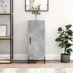 Servantă, gri beton, 34,5x34x90 cm, lemn compozit GartenMobel Dekor