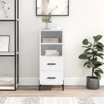 Servantă, alb, 34,5x34x90 cm, lemn compozit GartenMobel Dekor