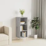 Servantă, gri beton, 34,5x32,5x90 cm, lemn prelucrat GartenMobel Dekor