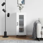 Servantă, alb, 34,5x34x90 cm, lemn compozit GartenMobel Dekor