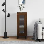 Servantă, stejar maro, 34,5x34x90 cm, lemn compozit GartenMobel Dekor