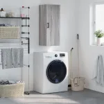 Dulap montat pe perete, gri sonoma, 34,5x34x90 cm GartenMobel Dekor