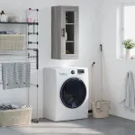 Dulap montat pe perete, gri sonoma, 34,5x34x90 cm GartenMobel Dekor