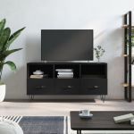 Dulap TV, negru, 102x36x50 cm, lemn prelucrat GartenMobel Dekor