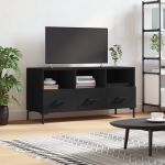 Dulap TV, negru, 102x36x50 cm, lemn prelucrat GartenMobel Dekor