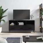 Dulap TV, negru, 102x36x50 cm, lemn prelucrat GartenMobel Dekor