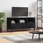 Dulap TV, negru, 102x36x50 cm, lemn prelucrat GartenMobel Dekor